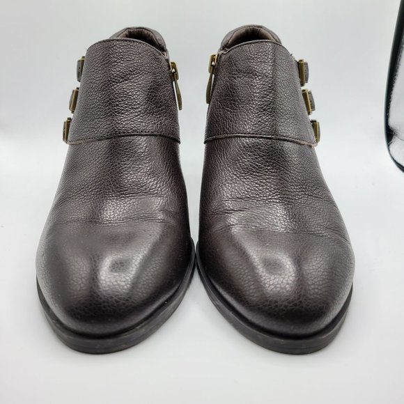 Franco Sarto L-Genna Ankle Boot Women's Dark Brown Kalibu Leather US Size 7M - Picture 3 of 7